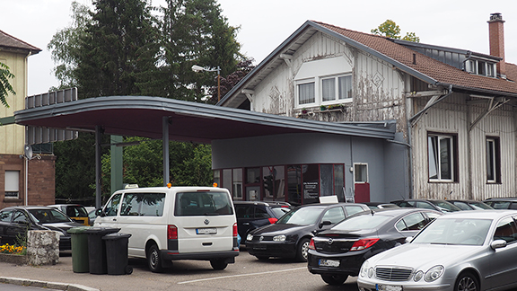 alte Tankstelle in der Okenstraße in Offenburg